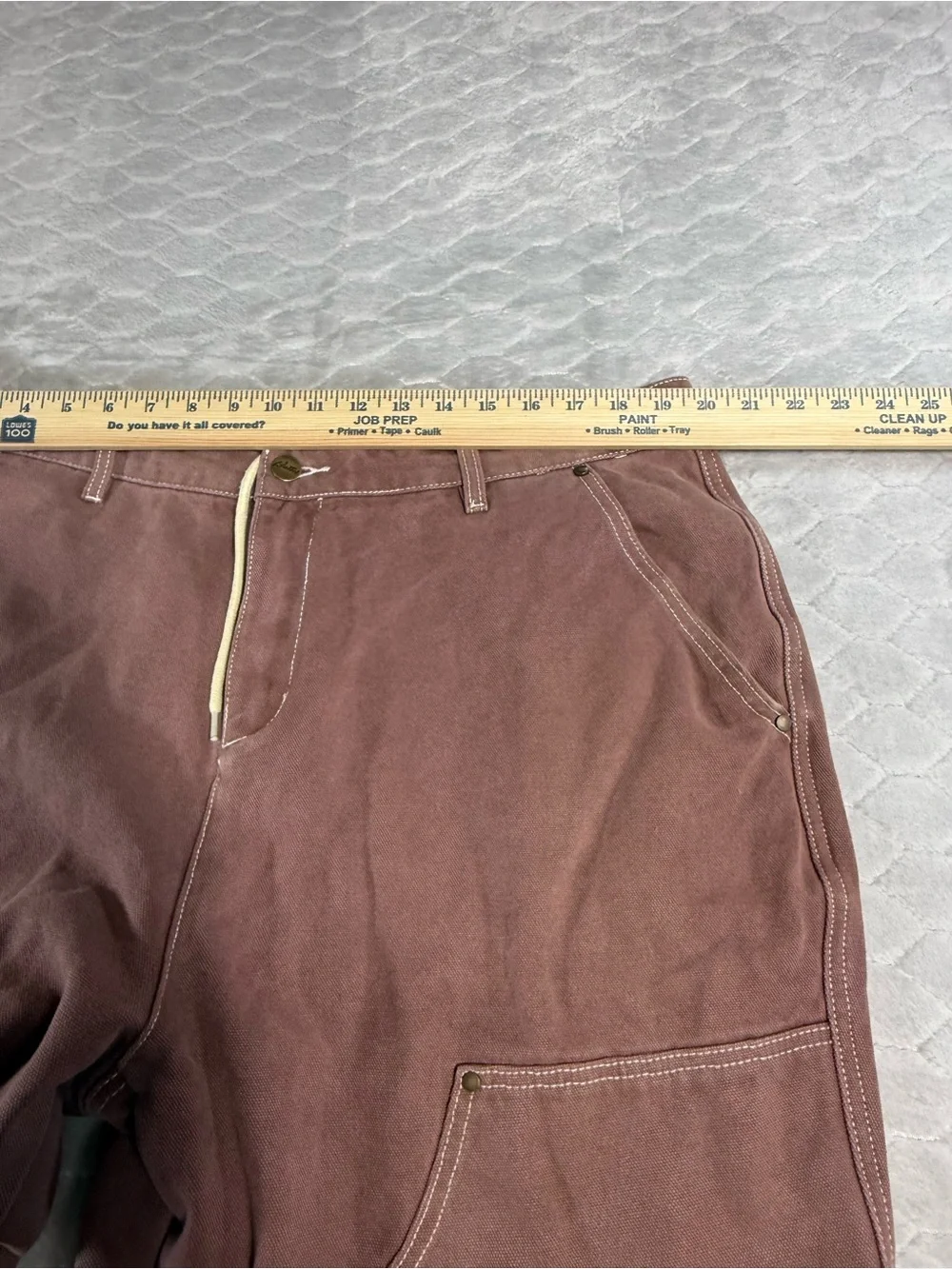 Butter Goods Baggy Double Knee Canvas Pants Brown Size 38 Skater Wide Leg